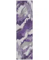 Addison Chantille Acn865 2'3"x7'6" Runner Area Rug In Purple