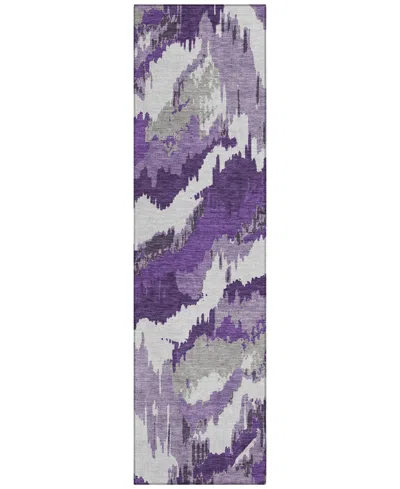 Addison Chantille Acn865 2'3"x7'6" Runner Area Rug In Purple