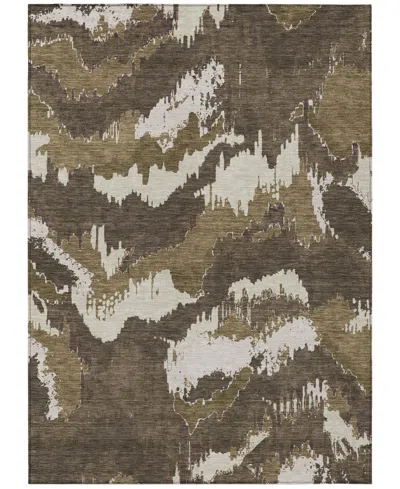 Addison Chantille Machine Washable Acn865 5'x7'6" Area Rug In Brown