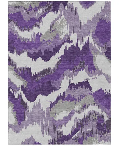Addison Chantille Machine Washable Acn865 5'x7'6" Area Rug In Purple