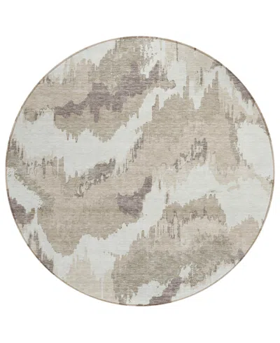 Addison Chantille Acn865 8'x8' Round Area Rug In Beige