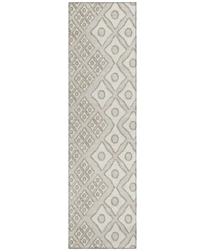 Addison Chantille Machine Washable Acn866 2'3"x7'6" Runner Area Rug In Beige