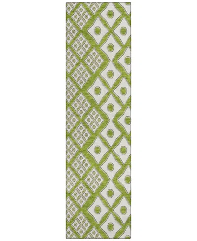 Addison Chantille Acn866 2'3"x7'6" Runner Area Rug In Lime