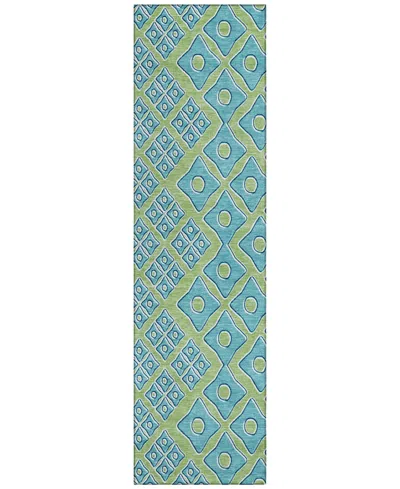 Addison Chantille Machine Washable Acn866 2'3"x7'6" Runner Area Rug In Sage