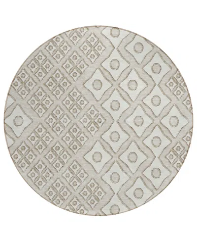 Addison Chantille Acn866 8'x8' Round Area Rug In Beige
