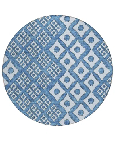 Addison Chantille Acn866 8'x8' Round Area Rug In Denim