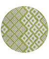 Addison Chantille Acn866 8'x8' Round Area Rug In Lime