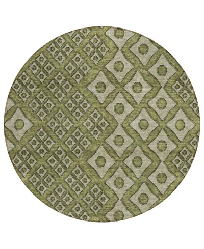 Addison Chantille Acn866 8'x8' Round Area Rug In Olive