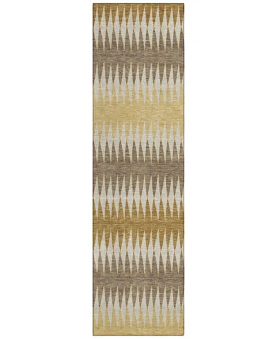 Addison Chantille Acn867 2'3"x7'6" Runner Area Rug In Chocolate
