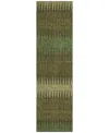 Addison Chantille Machine Washable Acn867 2'3"x7'6" Runner Area Rug In Olive