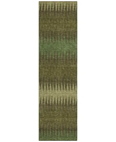 Addison Chantille Acn867 2'3"x7'6" Runner Area Rug In Olive