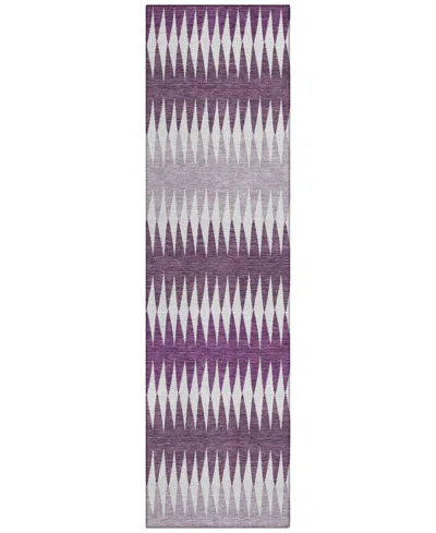 Addison Chantille Acn867 2'3"x7'6" Runner Area Rug In Purple