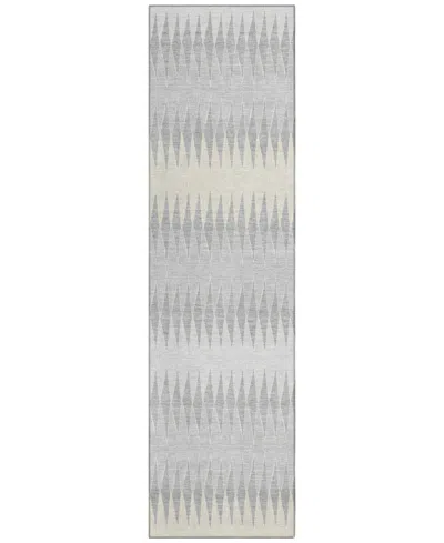 Addison Chantille Acn867 2'3"x7'6" Runner Area Rug In Silver