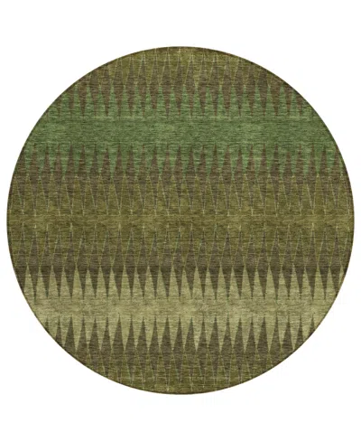 Addison Chantille Acn867 8'x8' Round Area Rug In Olive