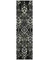 Addison Chantille Machine Washable Acn868 2'3"x7'6" Runner Area Rug In Black