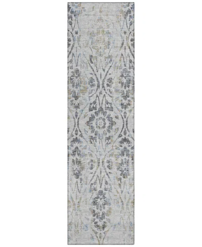 Addison Chantille Machine Washable Acn868 2'3"x7'6" Runner Area Rug In Gray