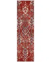 Addison Chantille Machine Washable Acn868 2'3"x7'6" Runner Area Rug In Red