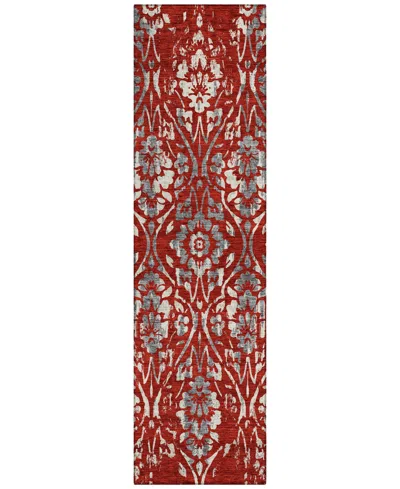 Addison Chantille Machine Washable Acn868 2'3"x7'6" Runner Area Rug In Red