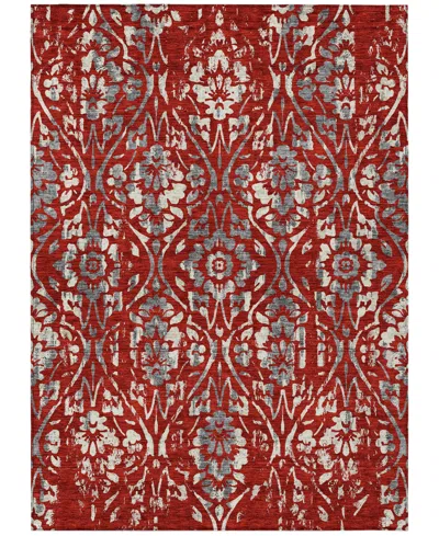 Addison Chantille Machine Washable Acn868 8'x10' Area Rug In Red