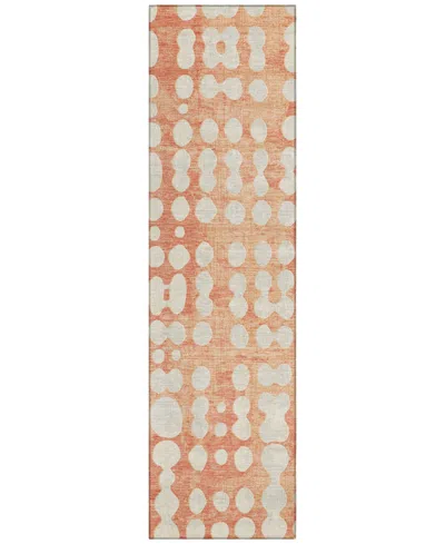 Addison Chantille Acn869 2'3"x7'6" Runner Area Rug In Coral