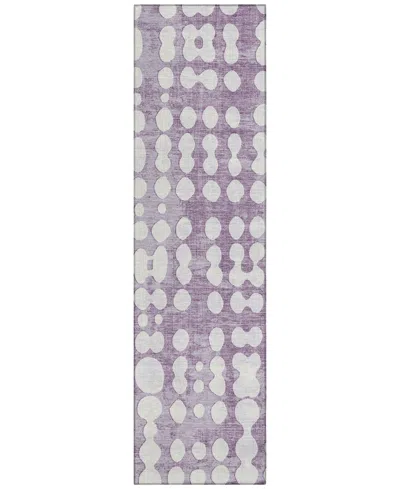 Addison Chantille Machine Washable Acn869 2'3"x7'6" Runner Area Rug In Purple