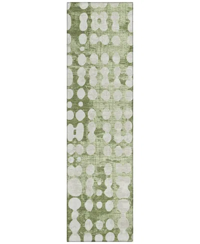 Addison Chantille Machine Washable Acn869 2'3"x7'6" Runner Area Rug In Sage