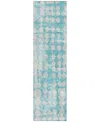 Addison Chantille Machine Washable Acn869 2'3"x7'6" Runner Area Rug In Teal