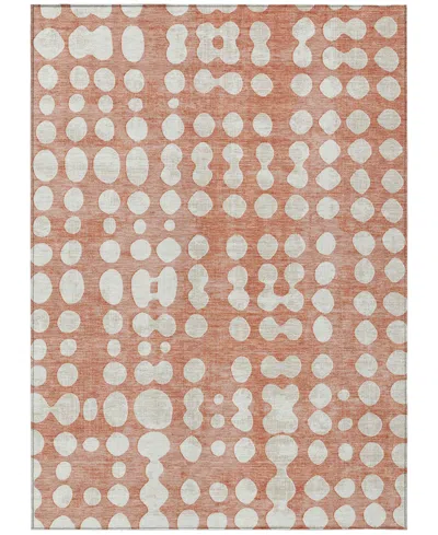 Addison Chantille Machine Washable Acn869 2'6"x3'10" Area Rug In Salmon