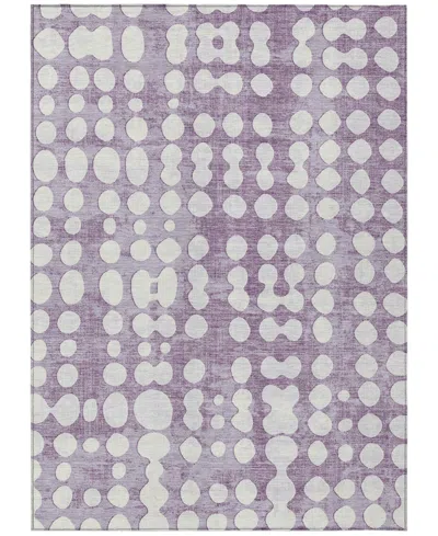 Addison Chantille Machine Washable Acn869 5'x7'6" Area Rug In Purple