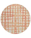 Addison Chantille Acn869 8'x8' Round Area Rug In Coral