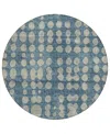Addison Chantille Acn869 8'x8' Round Area Rug In Denim