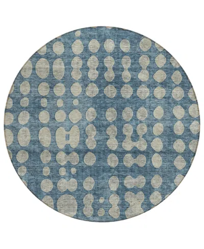 Addison Chantille Acn869 8'x8' Round Area Rug In Denim