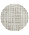 Addison Chantille Acn869 8'x8' Round Area Rug In Ivory