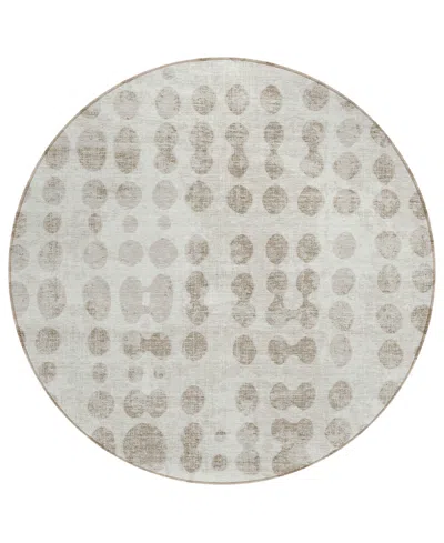 Addison Chantille Acn869 8'x8' Round Area Rug In Ivory
