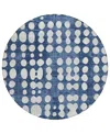 Addison Chantille Acn869 8'x8' Round Area Rug In Navy