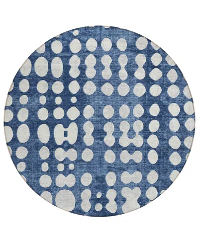Addison Chantille Acn869 8'x8' Round Area Rug In Navy