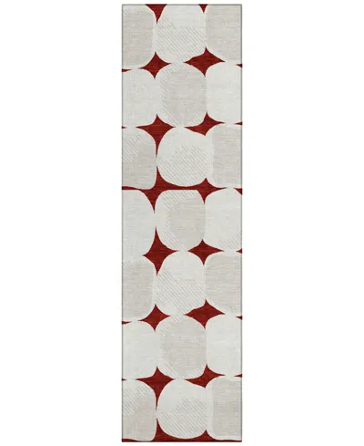Addison Chantille Acn870 2'3"x7'6" Runner Area Rug In Burgundy