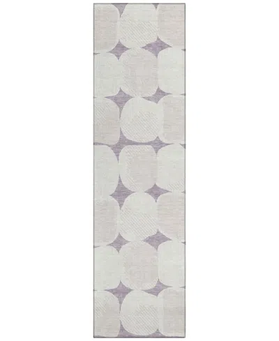 Addison Chantille Machine Washable Acn870 2'3"x7'6" Runner Area Rug In Lavender