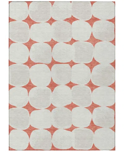 Addison Chantille Machine Washable Acn870 2'6"x3'10" Area Rug In Salmon