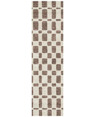 Addison Chantille Acn871 2'3"x7'6" Runner Area Rug In Brown