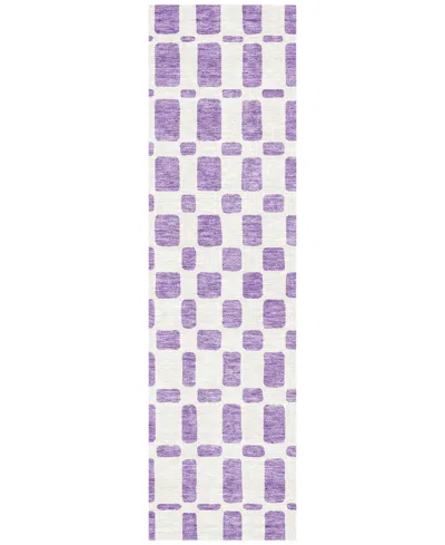 Addison Chantille Acn871 2'3"x7'6" Runner Area Rug In Purple