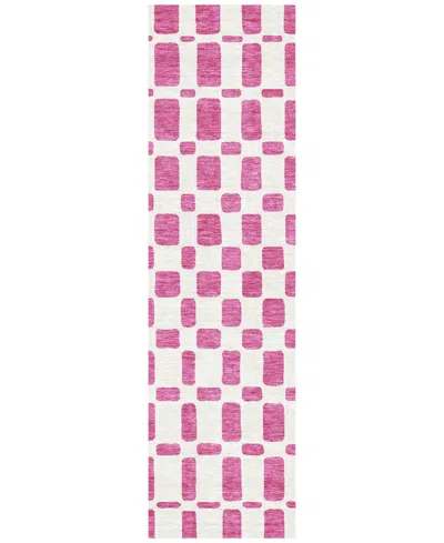 Addison Chantille Acn871 2'3"x7'6" Runner Area Rug In Rose