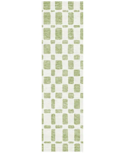 Addison Chantille Machine Washable Acn871 2'3"x7'6" Runner Area Rug In Sage