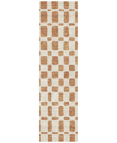Addison Chantille Acn871 2'3"x7'6" Runner Area Rug In Terracotta