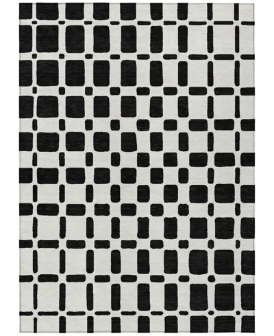 Addison Chantille Machine Washable Acn871 5'x7'6" Area Rug In Black