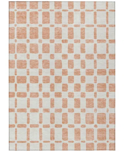 Addison Chantille Machine Washable Acn871 5'x7'6" Area Rug In Peach