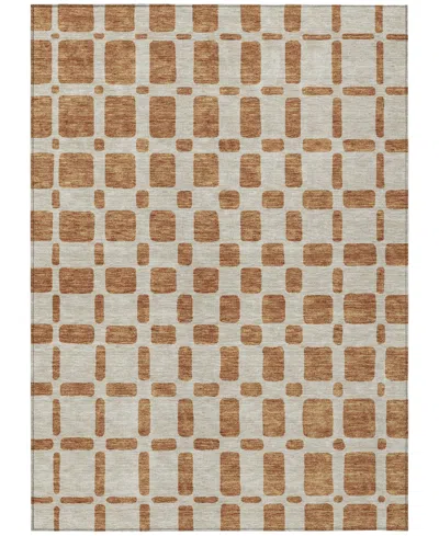 Addison Chantille Machine Washable Acn871 8'x10' Area Rug In Terracotta
