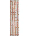 Addison Chantille Acn872 2'3"x7'6" Runner Area Rug In Coral