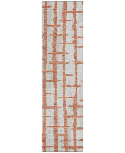 Addison Chantille Acn872 2'3"x7'6" Runner Area Rug In Coral