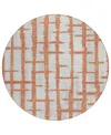 Addison Chantille Acn872 8'x8' Round Area Rug In Coral